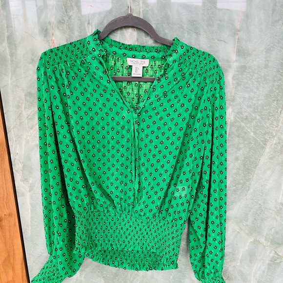 Rachel Zoe Green Patterned Blouse - Picture 1 of 5